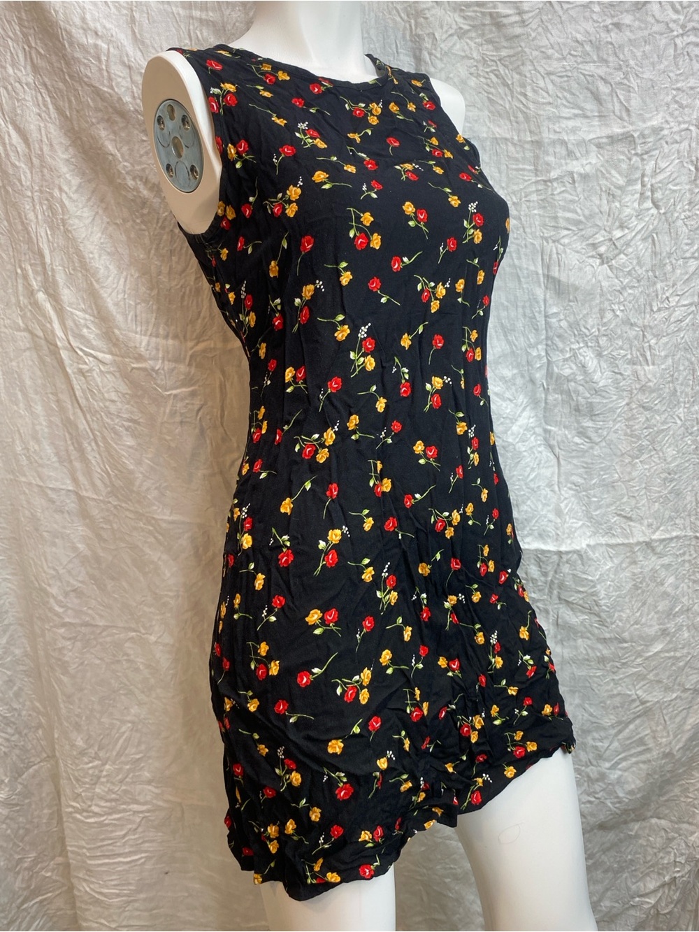 Vintage 90s Concepts and Design Black Sleeveless Mini Dress